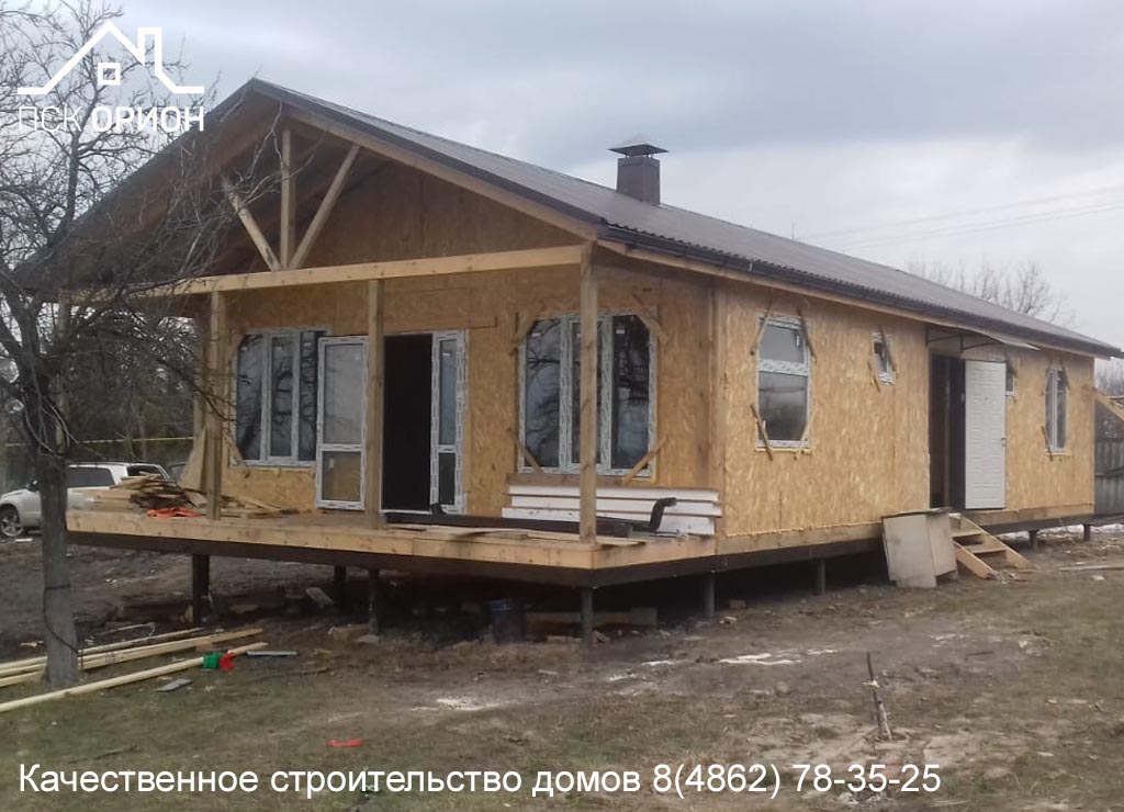 Мы завершили строительство жилого дома 110 м² в Урицком районе Орловской области.