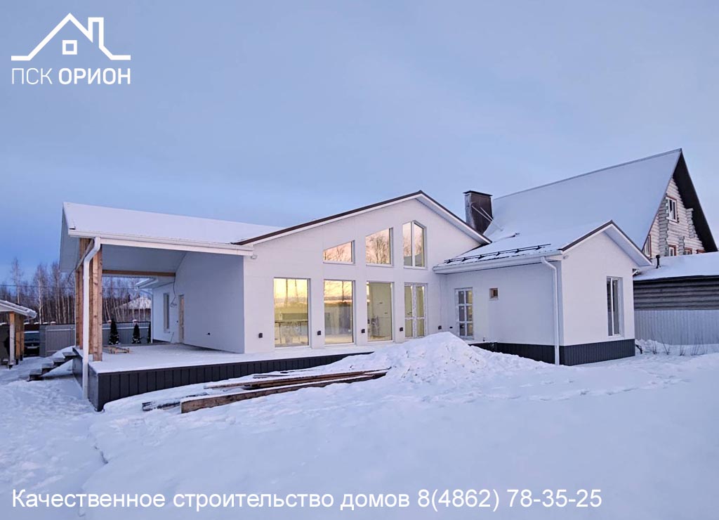 Мы завершили строительство жилого дома 260 м² и хоз.блока в Орловском муниципальном округе.
